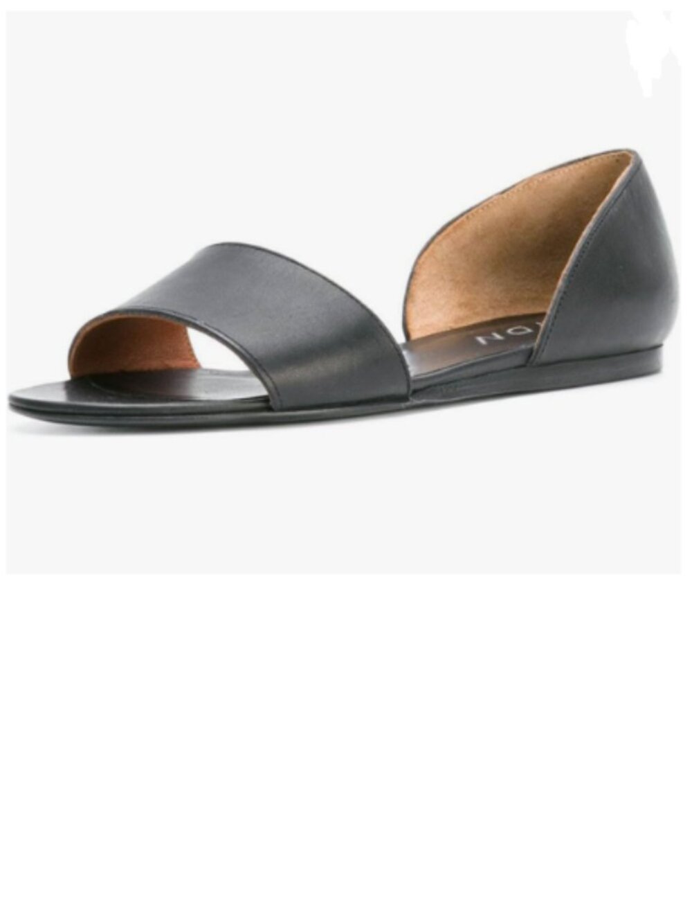 YDN Black Womens Comfy Peep Toe D'Orsay Casual Flat Sandals Slip on Party Shoes